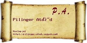 Pilinger Atád névjegykártya